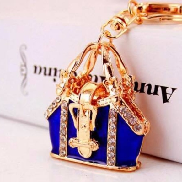 3 Color Lady Hangbag Crystal Keychains - Picture 5 of 8